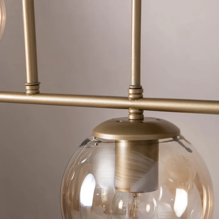 Dört Camlı Eskitme Sarkıt Avize