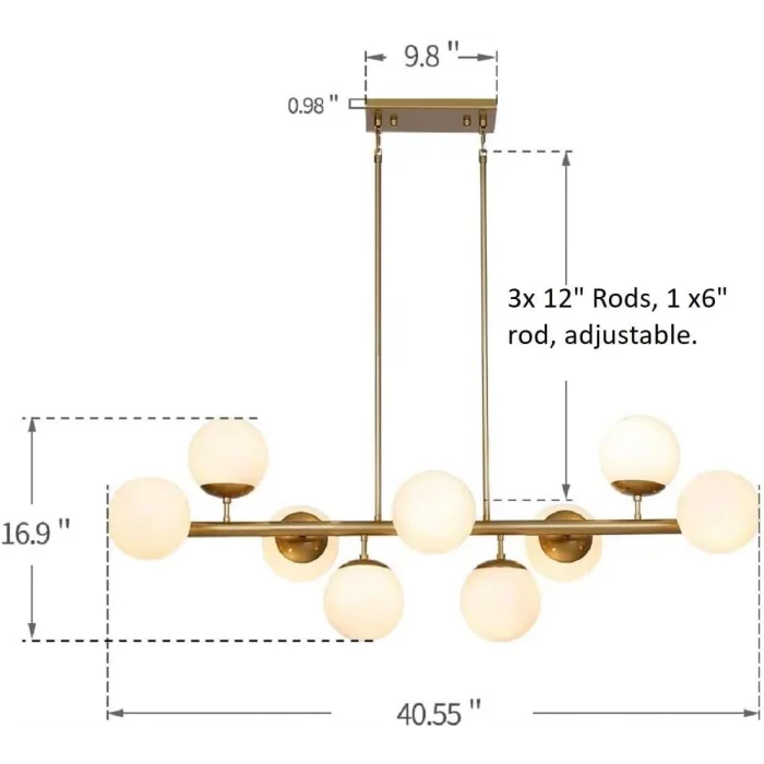 Ceo 9li Opel Camlı Sarkıt Avize