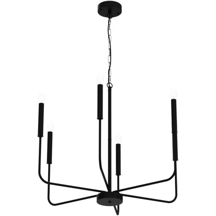 Wayli 6li Modern Siyah Avize