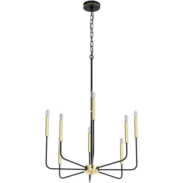 Wayli 8li Modern Mat Siyah Eskitme Avize