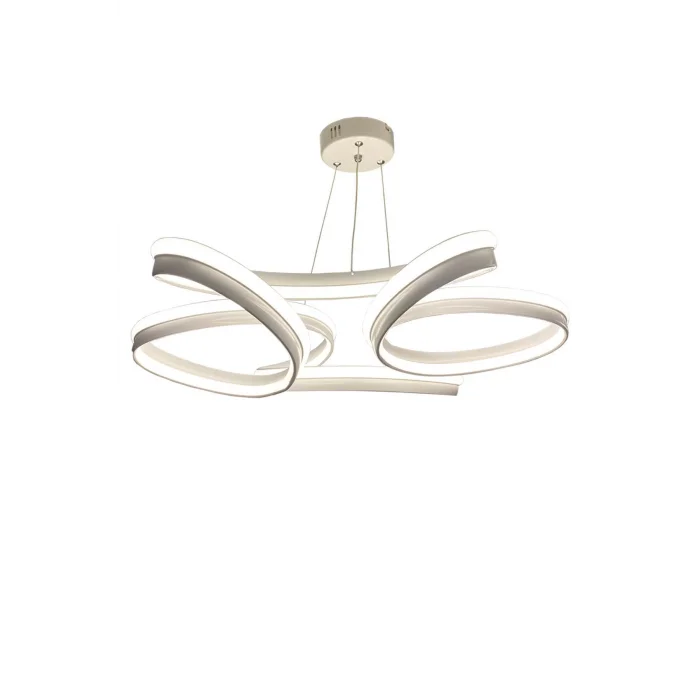 Yüksek Aydınlatmalı Kalın Kasa Papatya Model Beyaz Led Avize