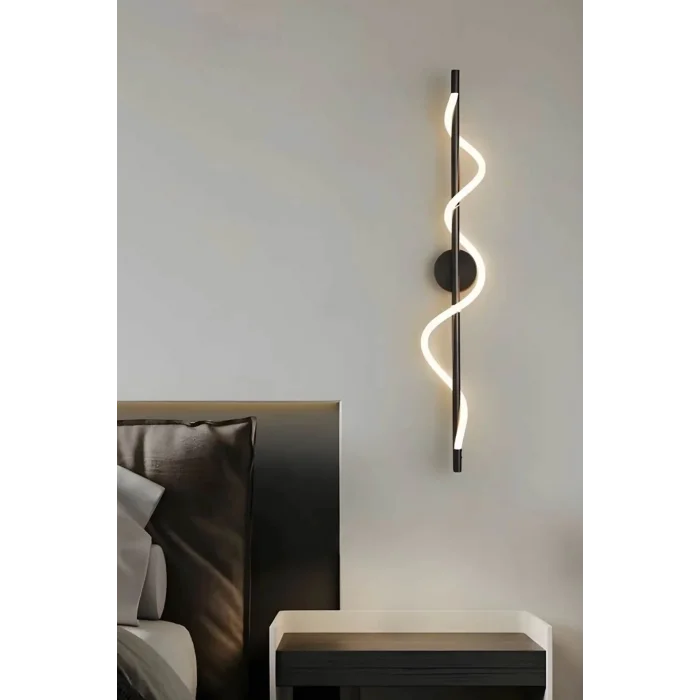 Yumuşak Boru Ledli Aplik Siyah