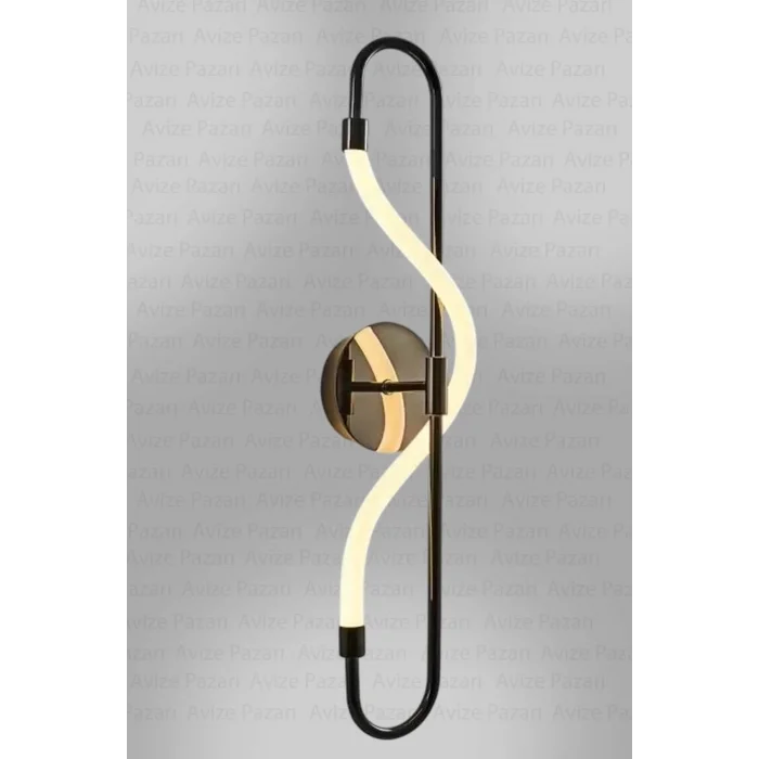 Yumuşak Boru Ledli Aplik Siyah