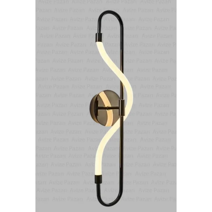 Yumuşak Boru Ledli Aplik Siyah