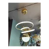 Kasırga 3 Renk Gold ( Sarı Beyaz ve Gün Işığı ) Luxury Led Avize Kristal Taşlı Concept