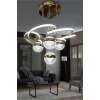 3 Renk Kumandalı Modern Sarkıt 4 Toplu Kelebekli Ledli Avize Gold