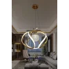 3 Renk Modern Sarkıt Toplu Dron Ledli Avize Nikelaj Gold Kaplama