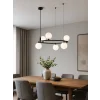 Claudia 6lı Siyah Çemberli Sarkıt Avize