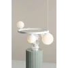 Hera Beyaz 4lü Çemberli Camlı Sarkıt Avize