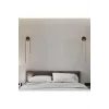 Mox İkili Siyah Kablosuz Led Pilli Aplik
