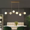 Colye Modern Altın Metal Camlı Sarkıt Avize