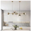 Colye Modern Altın Metal Camlı Sarkıt Avize