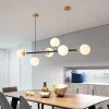 Colye Modern Siyah Metal Camlı Sarkıt Avize