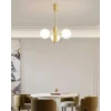 Roniu Modern Gold 3’lü Glop Camlı Sarkıt Avize