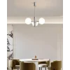 Roniu Modern Krom 3’lü Glop Camlı Sarkıt Avize