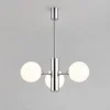 Roniu Modern Krom 3’lü Glop Camlı Sarkıt Avize