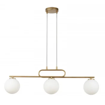 Üçlü Camlı Yemek Masası Avize