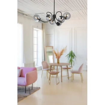 Maral 6 lı Modern Avize Antrasit