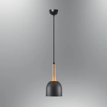 Modern Siyah Tekli Metal Sarkıt Avize