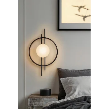 Glop Camlı Modern Ampüllü Aplik