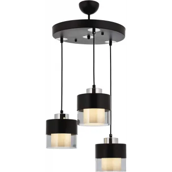 Aconn Üçlü Siyah Renk Kaplamalı Sarkıt Avize