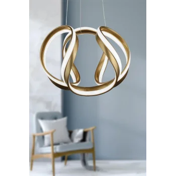 Ahtapot Tekli Sarı Modern Avize