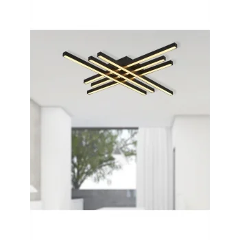 Altı Çubuklu Siyah Led Tavan Aydınlatma