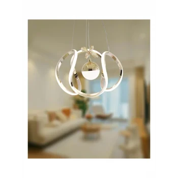 Kavis Modeli Fransız Sarı Kaplama Tek Toplu 3 Renk Modüllü Ledli Avize