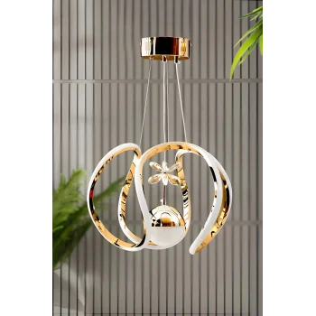 Model Clasy Gold Kaplama 3 Renk Modern Ledli Sarkıt Avize