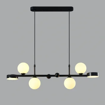 Now Buzlu Siyah Opal Camlı Led Sarkıt Avize