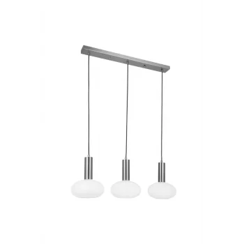 Kabo 3lü Ada Antik Krom Avize