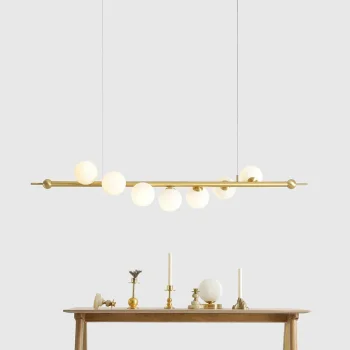 Lami Altın Renkli Opel Camlı Sarkıt Avize