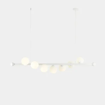 Lami Beyaz Renkli Opel Camlı Sarkıt Avize