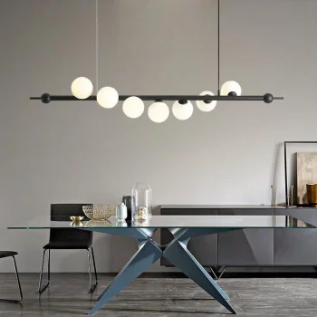 Lami Siyah Renkli Opel Camlı Sarkıt Avize