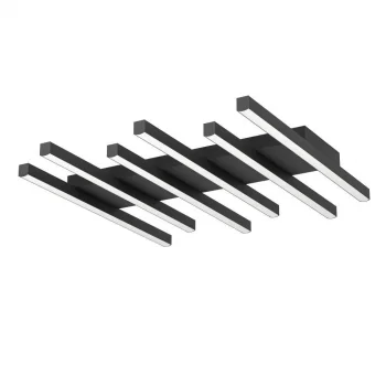 Ego 6li Siyah LED Kumandalı Tavan Avize