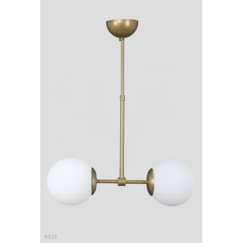 Liblo 2li Eskitme Beyaz Camlı Avize