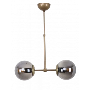 Liblo 2li Eskitme Füme Camlı Avize