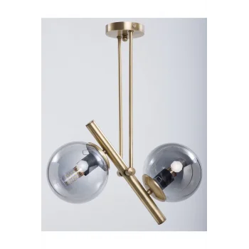 Libya Eskitme Kaplama Füme Camlı Salon Avize