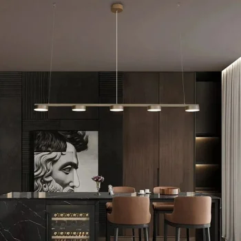 Linear Modern Gold Renkli Ledli Sarkıt Avize