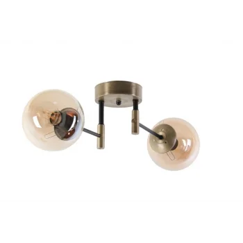 Lumexx Dolunay İkili Eskitme Bal Camlı Avize