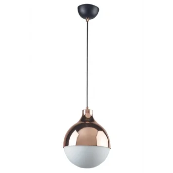 Modern Tekli Sarkıt Retro Bakır Renk Beyaz Camlı Hol Avize