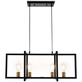 Farm 4lü Siyah Sarkıt Avize