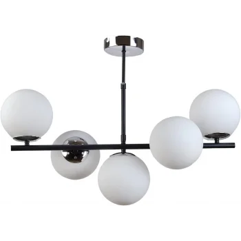 Roma 5li Avize Siyah Beyaz