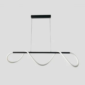 Siyah Renkli Ledli Yumuşak Boru Avize