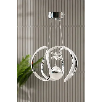 Model Clasy Krom Kaplama 3 Renk Modern Ledli Sarkıt Avize