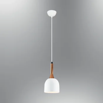 Modern Beyaz Tekli Metal Sarkıt Avize