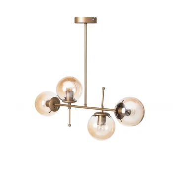 Dört Camlı Eskitme Sarkıt Avize