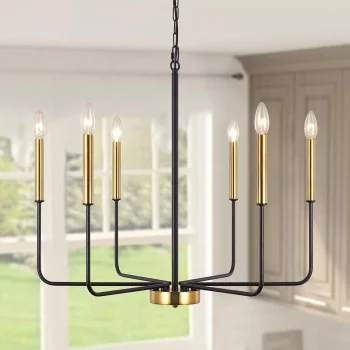 Wayli 6li Modern Mat Siyah Eskitme Avize