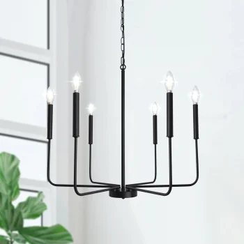 Wayli 6li Modern Siyah Avize