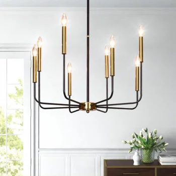 Wayli 8li Modern Mat Siyah Eskitme Avize